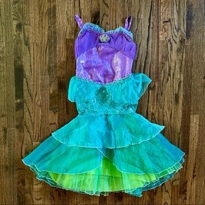 Disney Ariel The Little Mermaid Dress Costume - Size 5/6 - EUC
